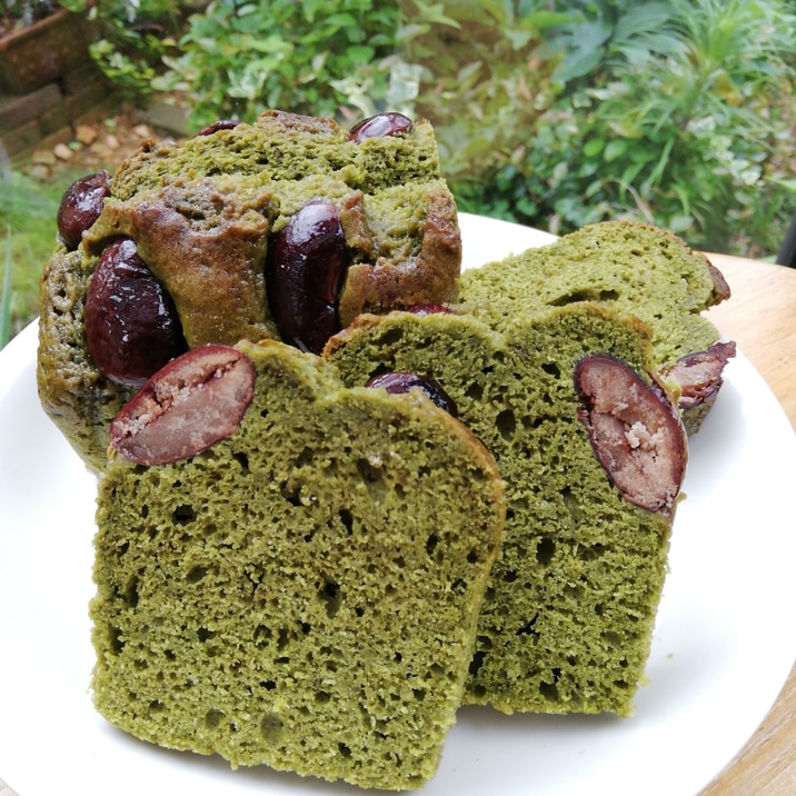 HM♬花まめと緑茶のパウンドケーキ♪